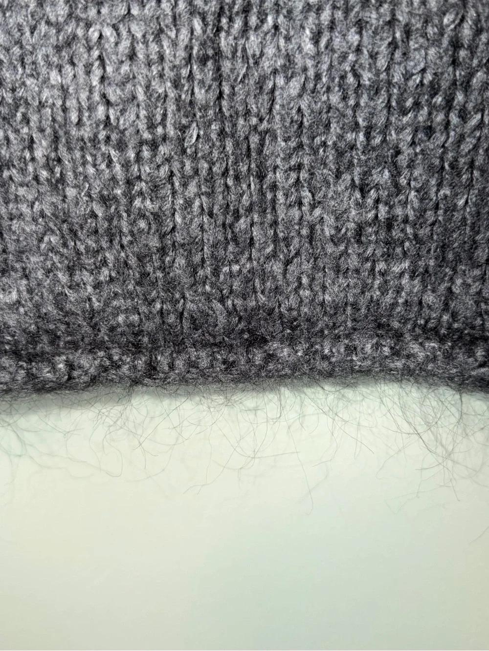Zara Knit‎ Women’s Dark Gray Chunky Knit Crewneck Sweater Wool/Mohair NWOT Small